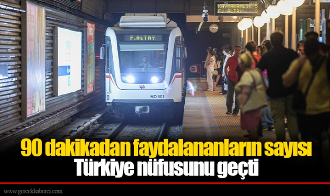 90 dakikadan faydalananların sayısı Türkiye nüfusunu geçti