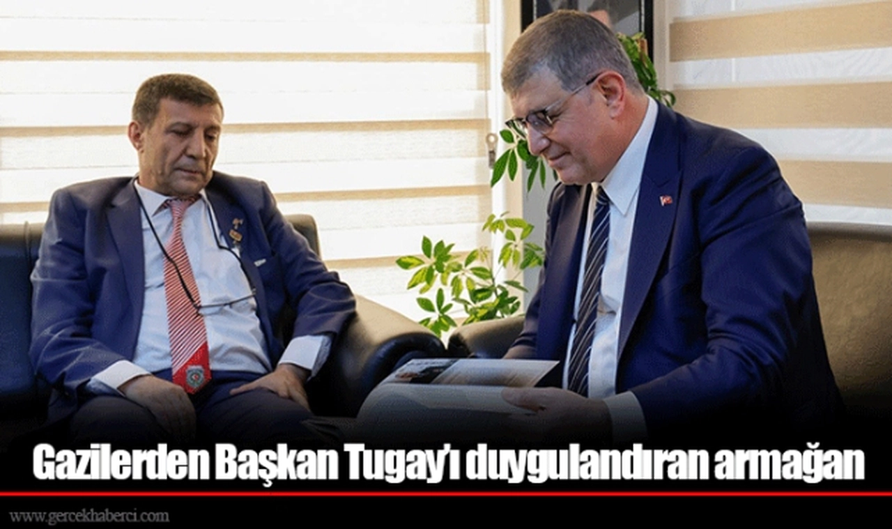 Gazilerden Başkan Tugay’ı duygulandıran armağan