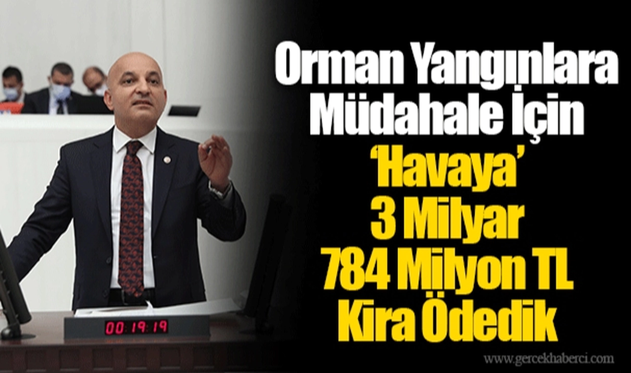 Orman Yangınlara Müdahale İçin  ‘Havaya’ 3 Milyar 784 Milyon TL Kira Ödedik