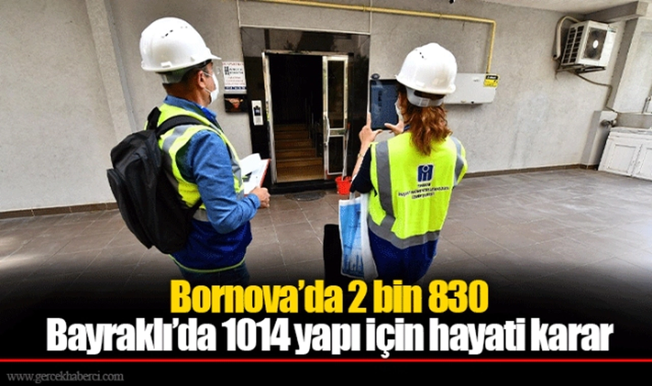 Bornova’da 2 bin 830 Bayraklı’da 1014 yapı için hayati karar