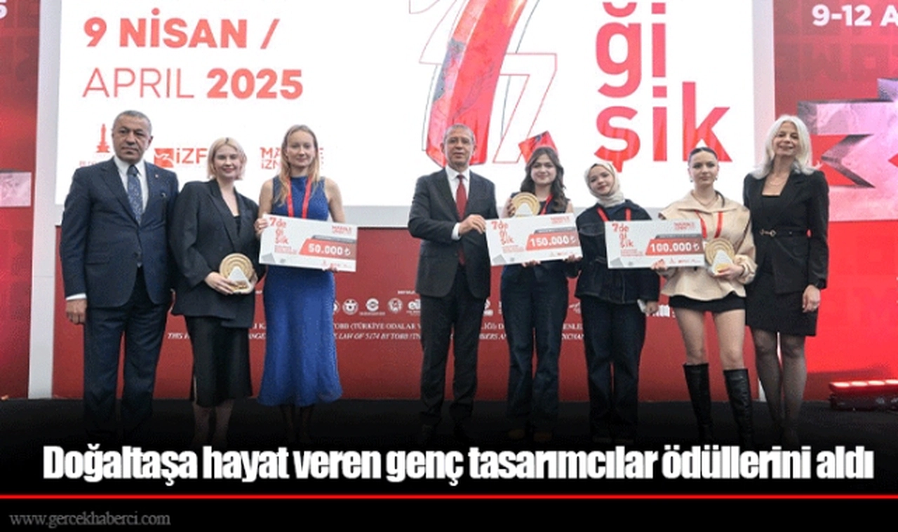 Doğaltaşa hayat veren genç tasarımcılar ödüllerini aldı