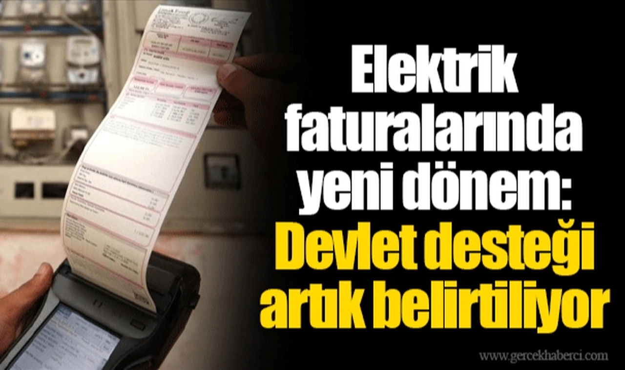 Elektrik faturalarında yeni dönem: Devlet desteği artık belirtiliyor