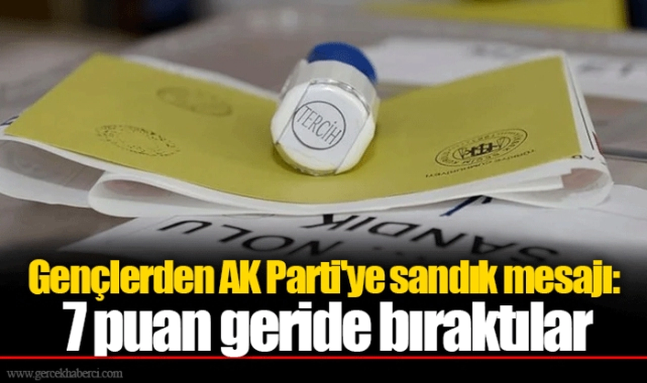 Gençlerden AK Parti'ye sandık mesajı: 7 puan geride bıraktılar