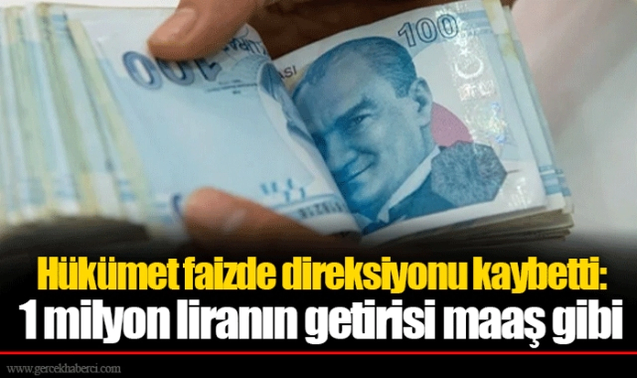 Hükümet faizde direksiyonu kaybetti: 1 milyon liranın getirisi maaş gibi