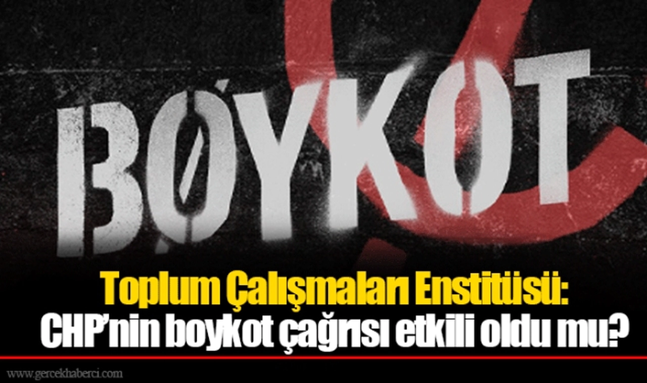 Toplum Çalışmaları Enstitüsü:  CHP’nin boykot çağrısı etkili oldu mu?