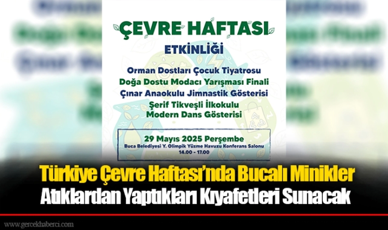 Türkiye Çevre Haftası’nda Bucalı Minikler Atıklardan Yaptıkları Kıyafetleri Sunacak