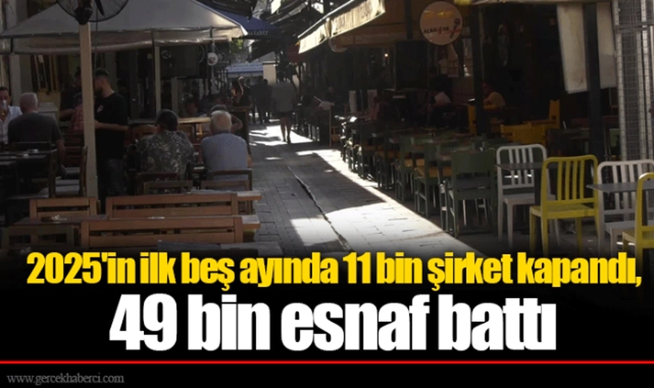 2025'in ilk beş ayında 11 bin şirket kapandı, 49 bin esnaf battı