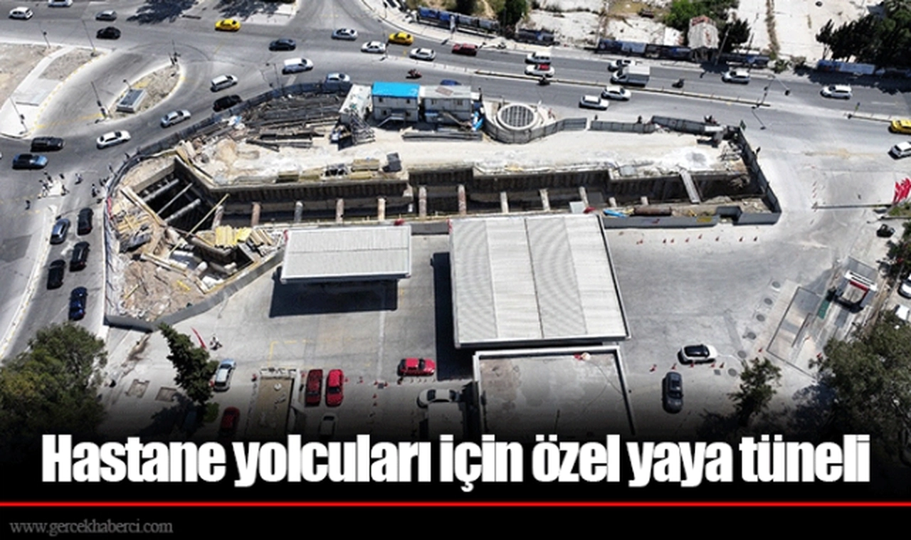 Hastane yolcuları için özel yaya tüneli