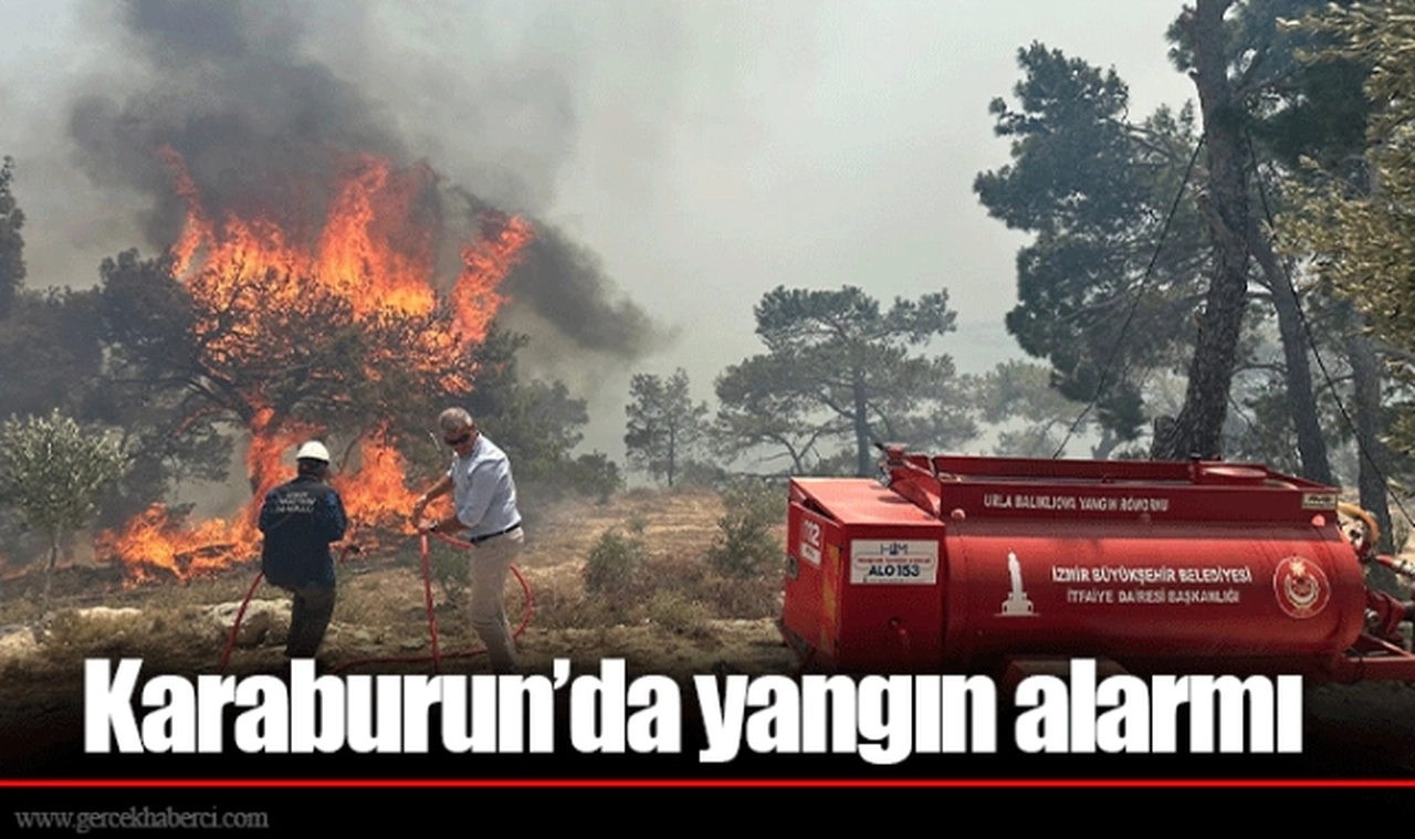 Karaburun’da yangın alarmı