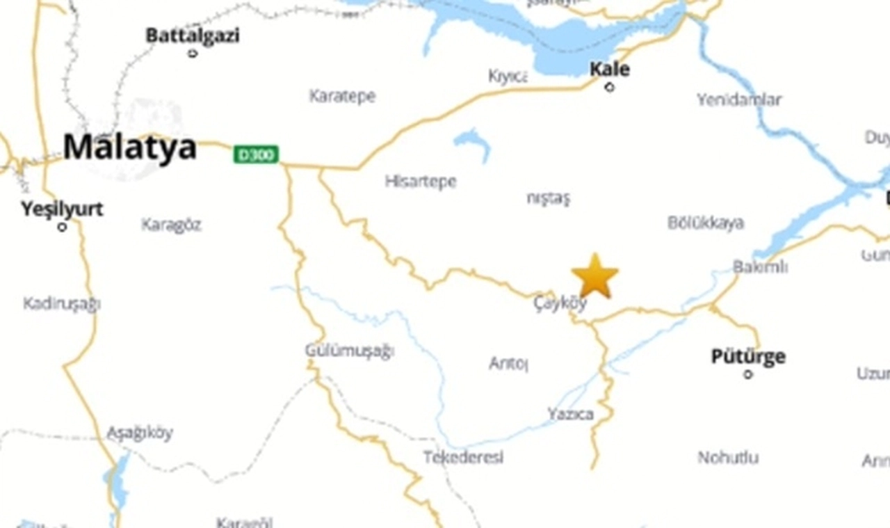 Malatya'da 3.9 büyüklüğünde deprem