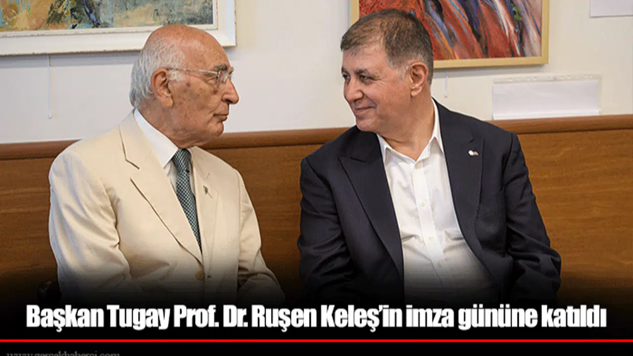 Başkan Tugay Prof. Dr. Ruşen Keleş’in imza gününe katıldı