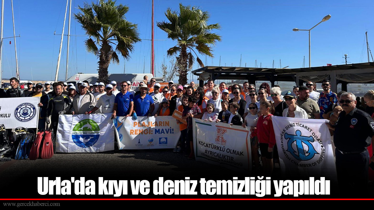 Urla'da kıyı ve deniz temizliği yapıldı