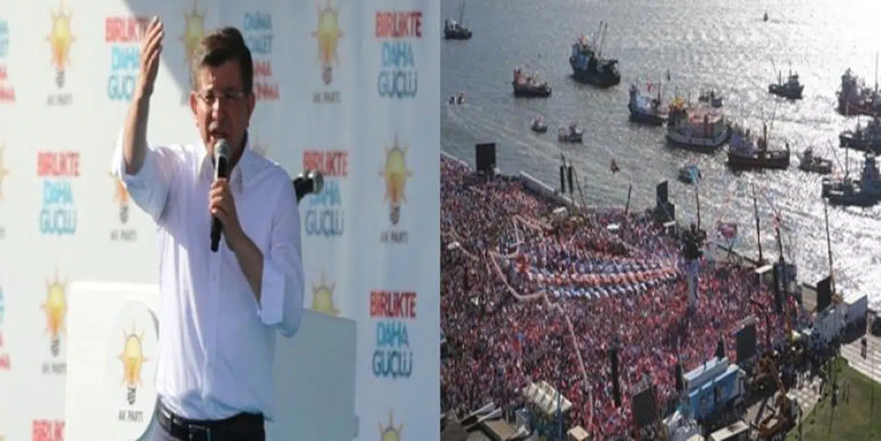 BAŞBAKAN DAVUTOĞLU İZMİR'DE ON BİNLERE SESLENDİ