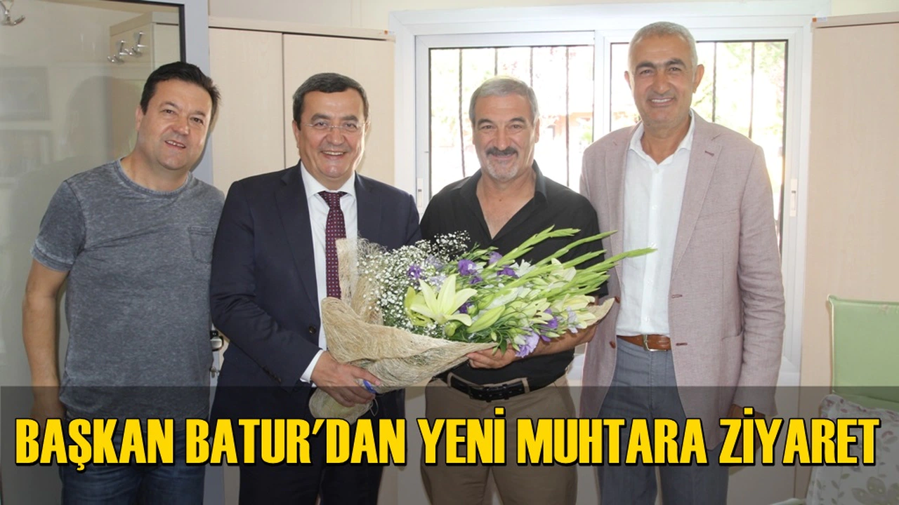 Batur’dan Çamtepe’nin yeni muhtarına ziyaret