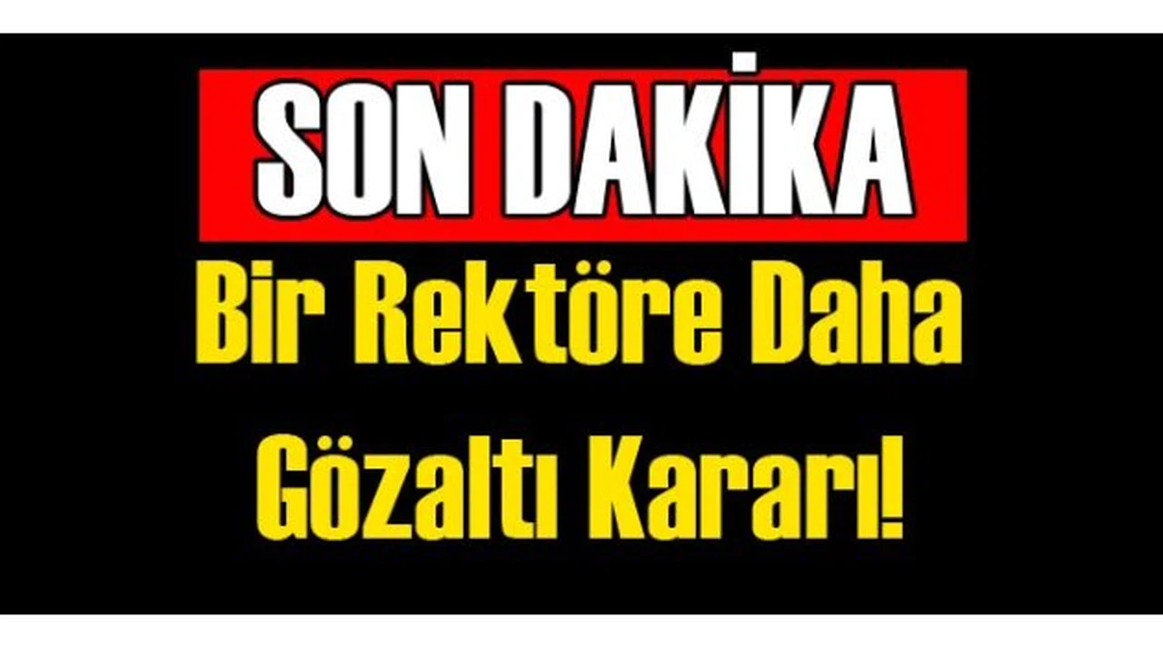 Bir Rektöre Daha FETÖ'den Gözaltı Kararı