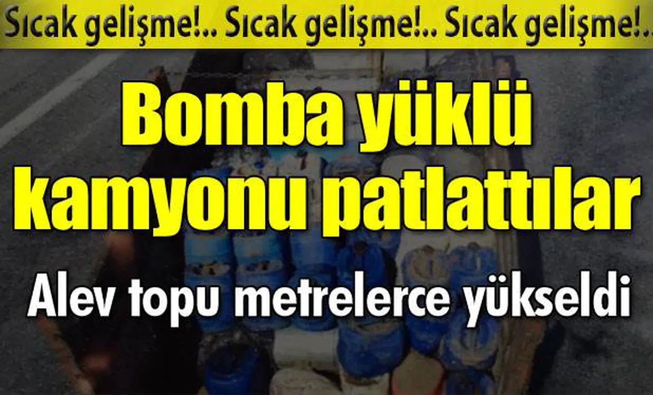 Bomba yüklü kamyon imha edildi