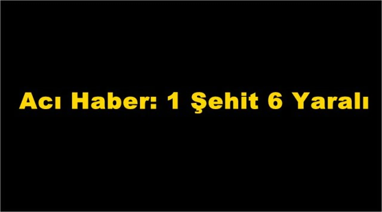 Hakkari'de 1 Şehit 6 Yaralı
