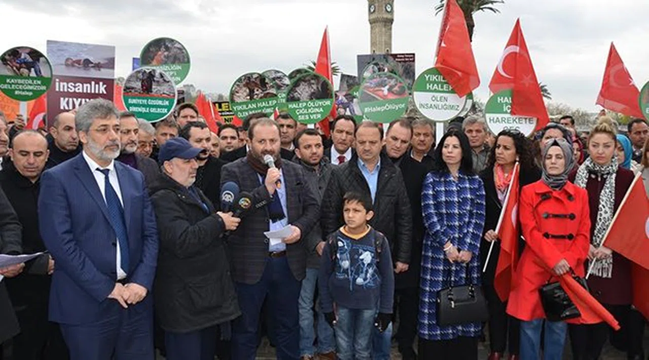 İzmir'de Halep için Eylem