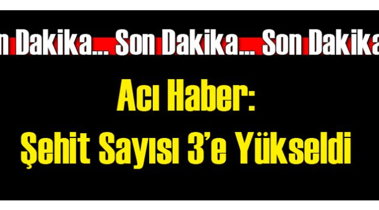 Şehit Sayısı Yükseldi!