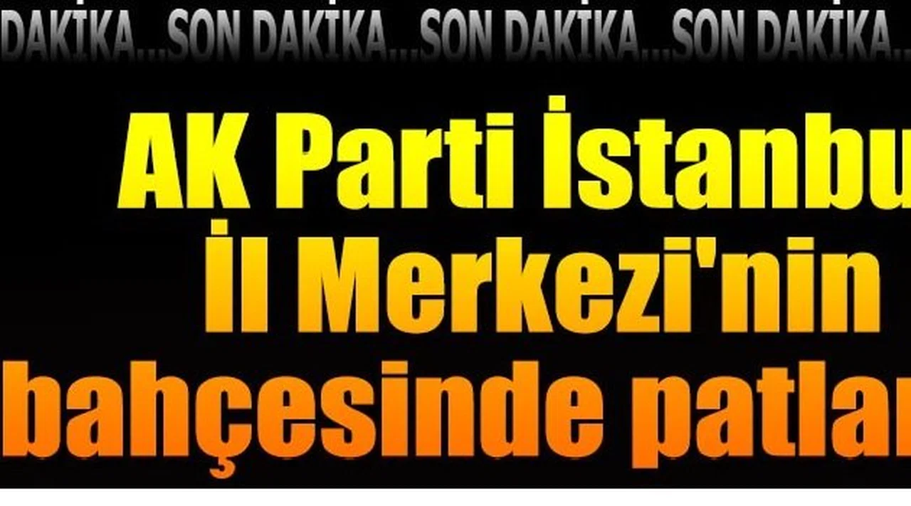 SON DAKİKA...İSTANBUL'DA PATLAMA