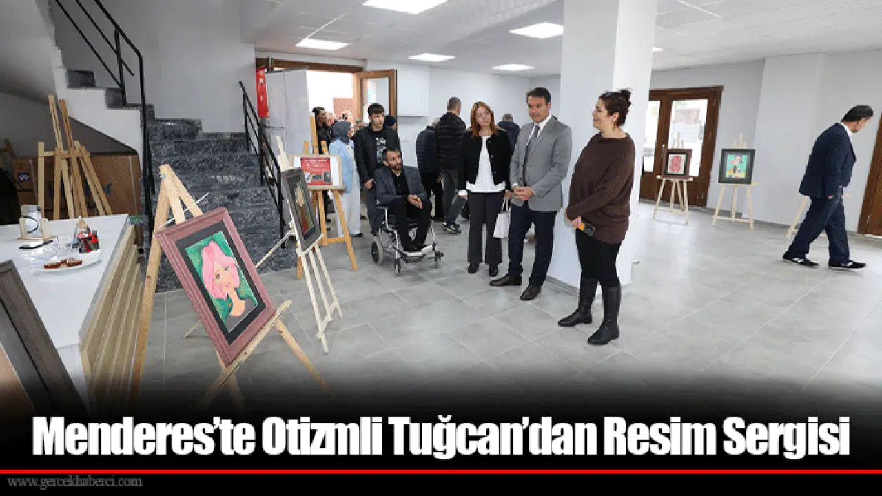 Menderes’te Otizmli Tuğcan’dan Resim Sergisi
