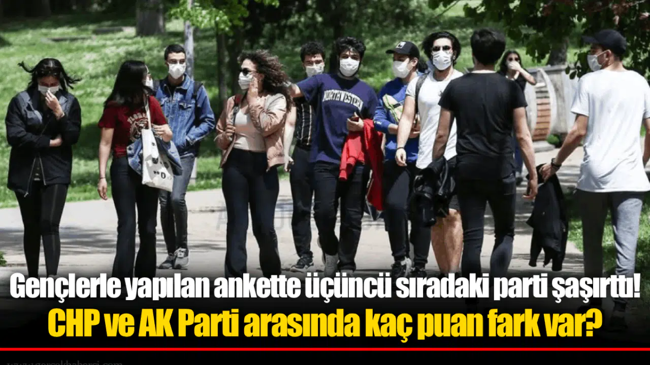 Gençlerle yapılan ankette üçüncü sıradaki parti şaşırttı! CHP ve AK Parti arasında kaç puan fark var?
