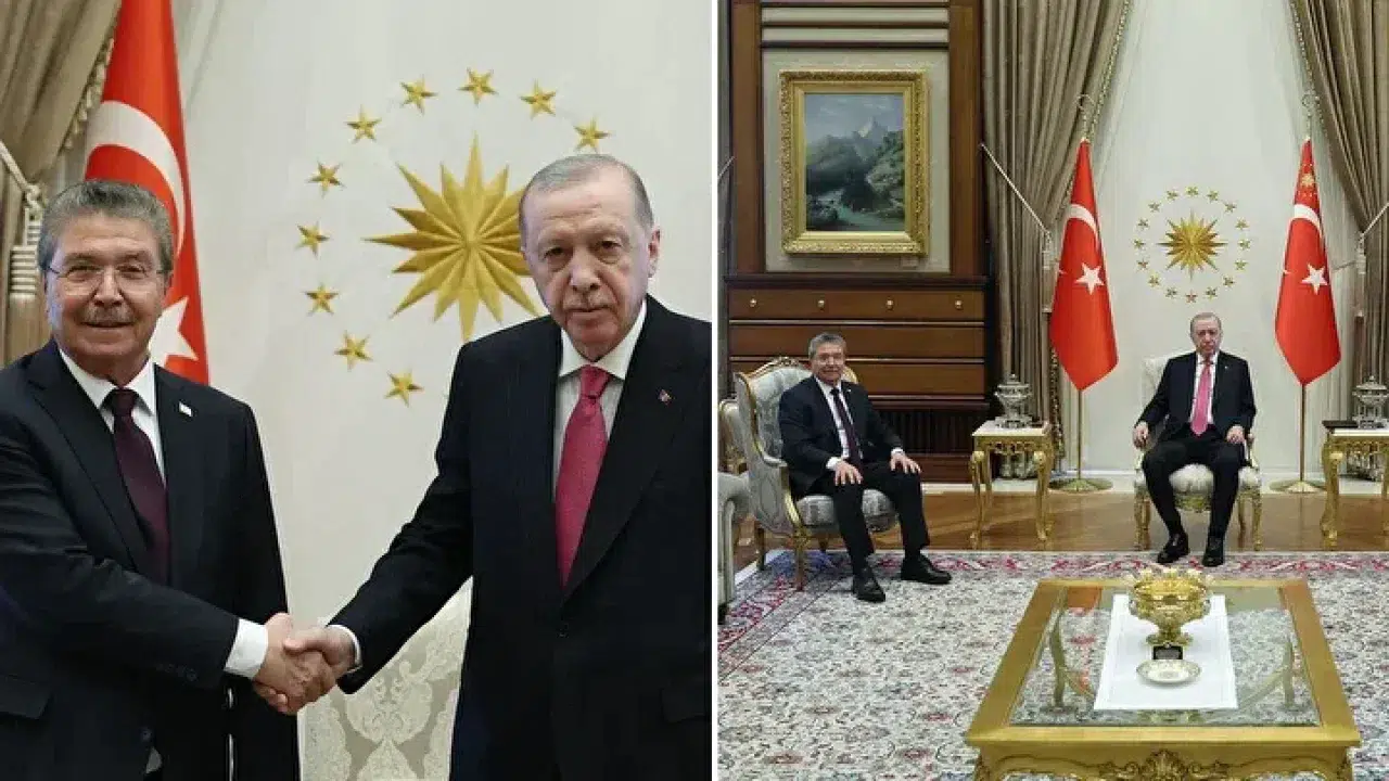 Cumhurbaşkanı Erdoğan, KKTC Başbakanı Üstel ile görüştü