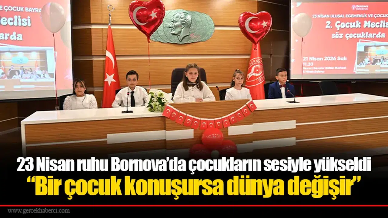 23 Nisan ruhu Bornova’da çocukların sesiyle yükseldi
