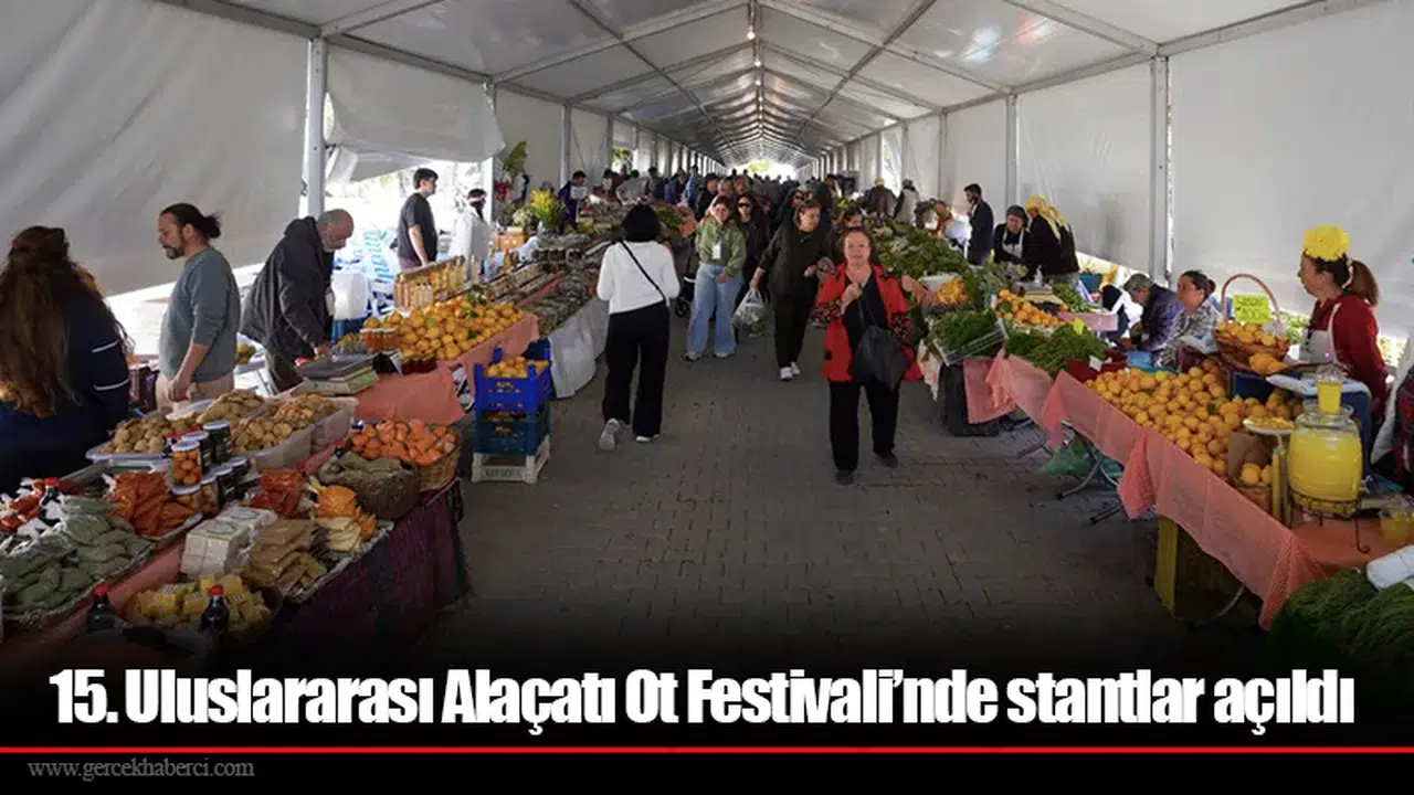 15. Uluslararası Alaçatı Ot Festivali’nde stantlar açıldı