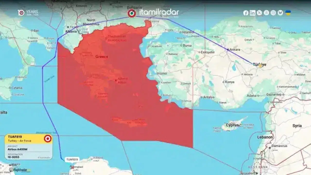 Ege'deki FIR Gerilimi Libya Uçuşlarını 700 Kilometre Saptırdı