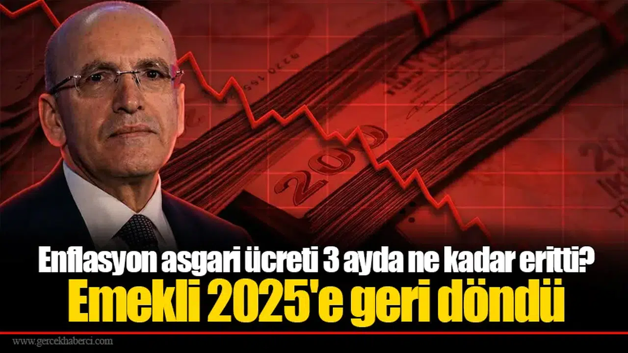 Enflasyon asgari ücreti 3 ayda ne kadar eritti? Emekli 2025'e geri döndü
