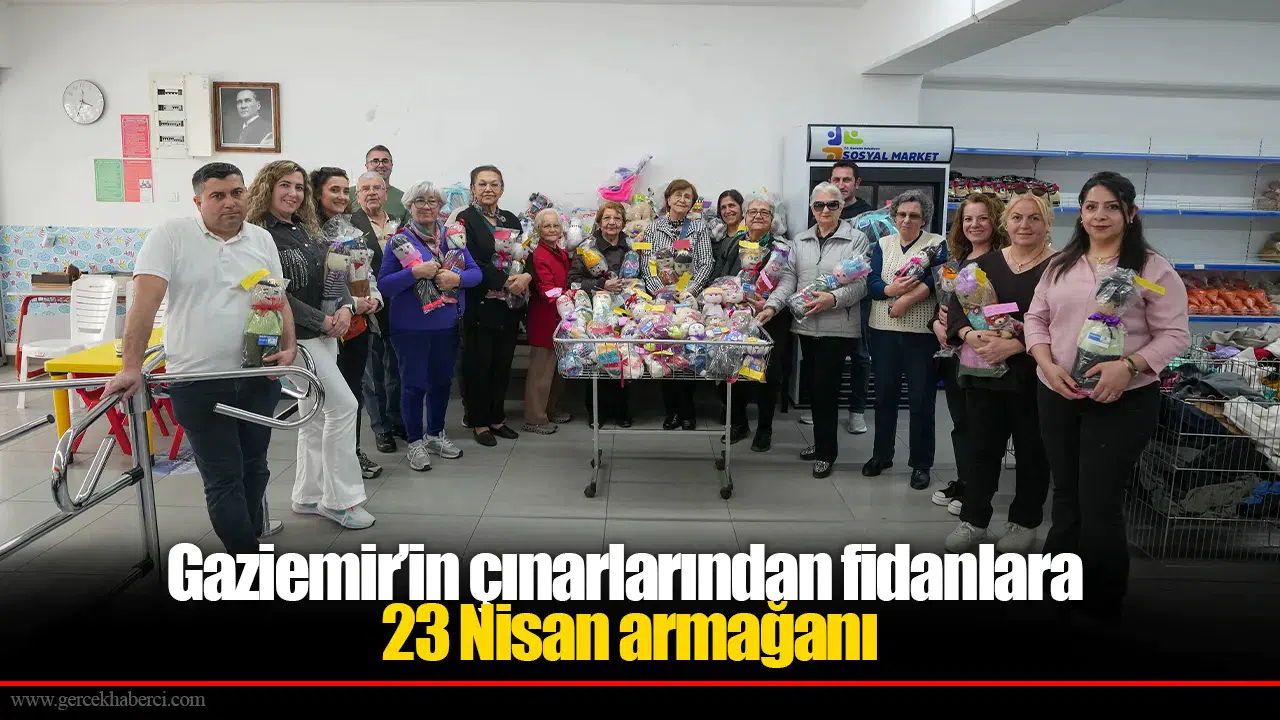 Gaziemir’in çınarlarından fidanlara 23 Nisan armağanı