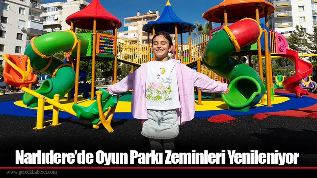 Narlıdere’de Oyun Parkı Zeminleri Yenileniyor