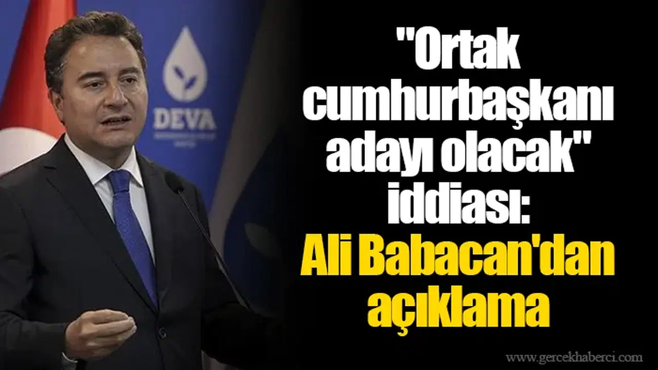 "Ortak cumhurbaşkanı adayı olacak" iddiası: Ali Babacan'dan açıklama