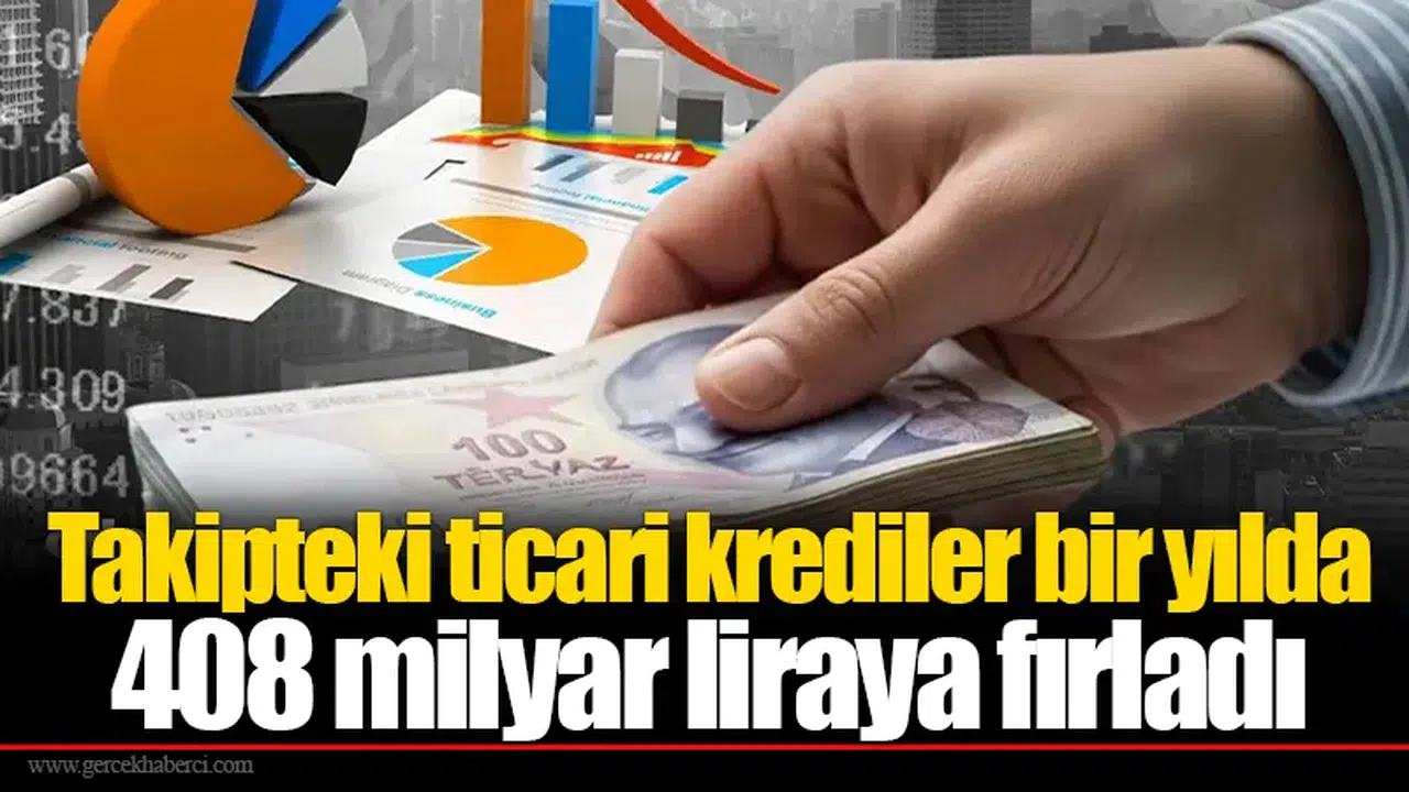 Takipteki ticari krediler bir yılda 408 milyar liraya fırladı