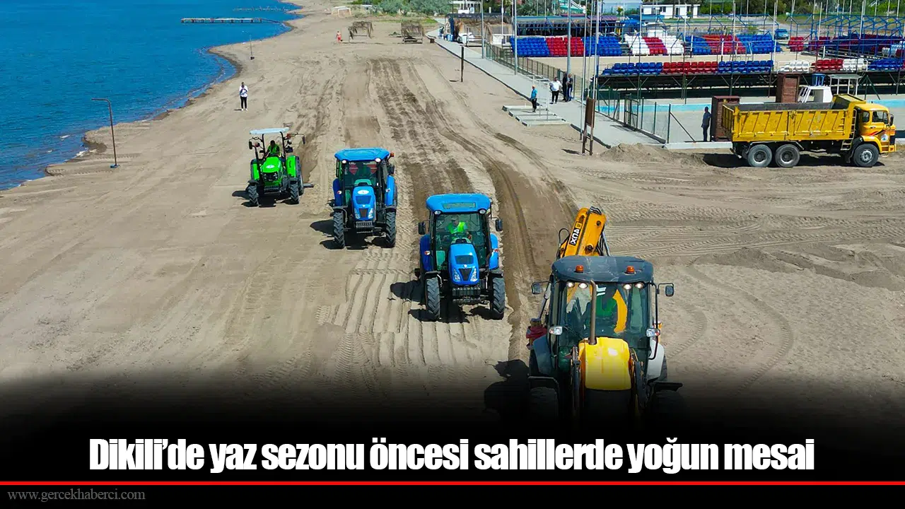 Dikili’de yaz sezonu öncesi sahillerde yoğun mesai