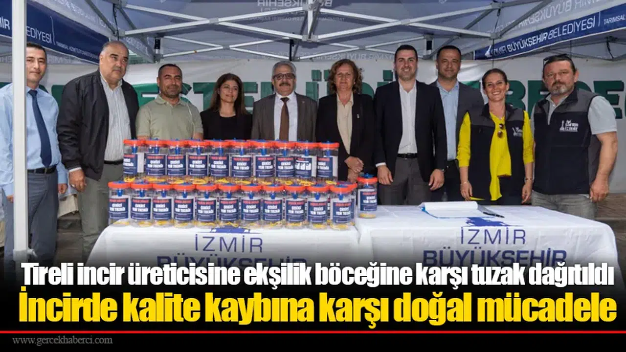 Tireli incir üreticisine ekşilik böceğine karşı tuzak dağıtıldı
