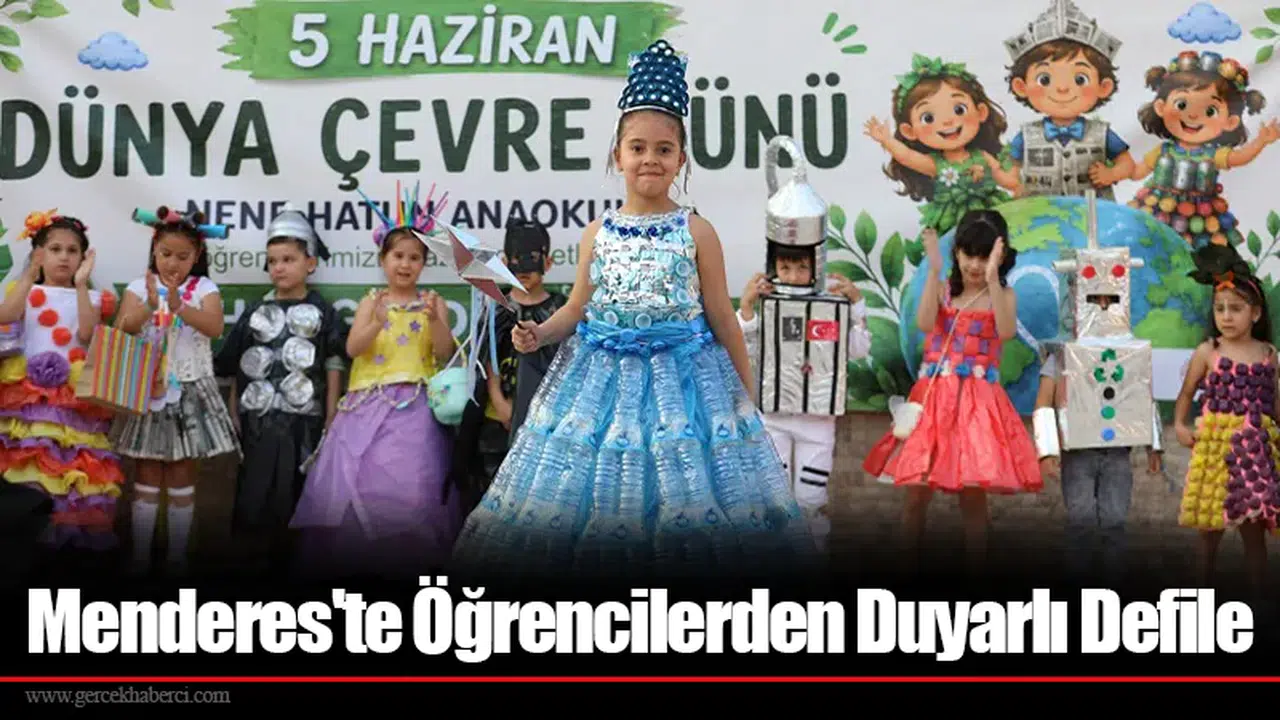 Menderes'te Öğrencilerden Duyarlı Defile