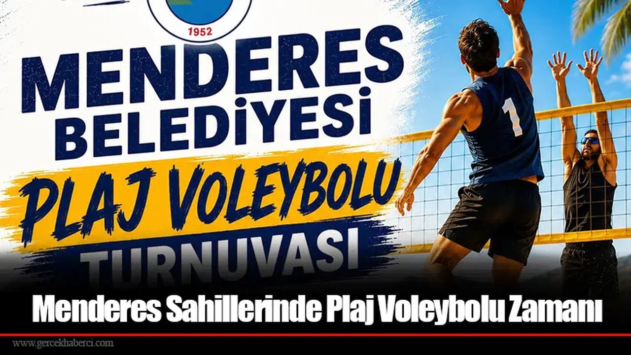 Menderes Sahillerinde Plaj Voleybolu Zamanı
