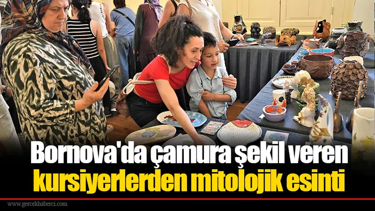 Bornova'da çamura şekil veren kursiyerlerden mitolojik esinti