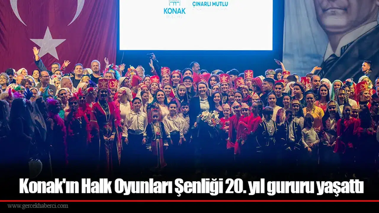 Konak'ın Halk Oyunları Şenliği 20. yıl gururu yaşattı