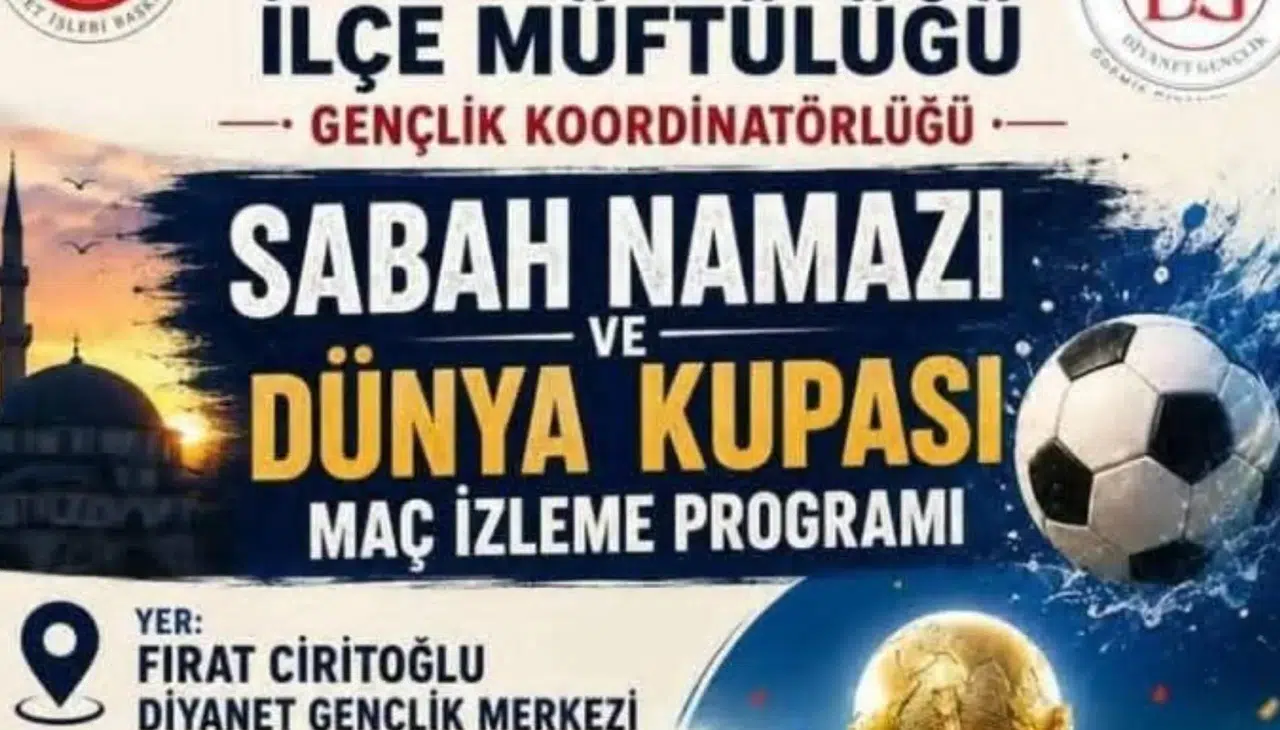 Ödemiş Müftülüğü'nden gençlere 'Sabah Namazı ve Dünya Kupası' etkinliği