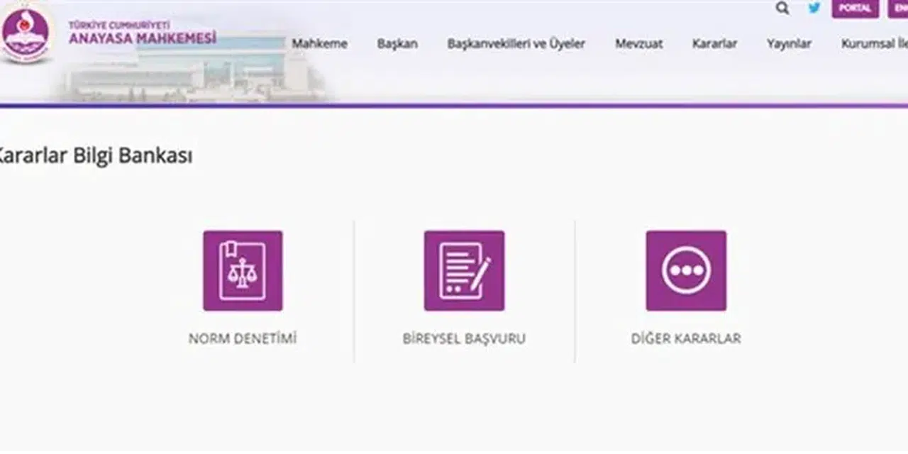 AYM Kararlar Bilgi Bankası güncellendi: Tüm kararlar türlerine platformda!