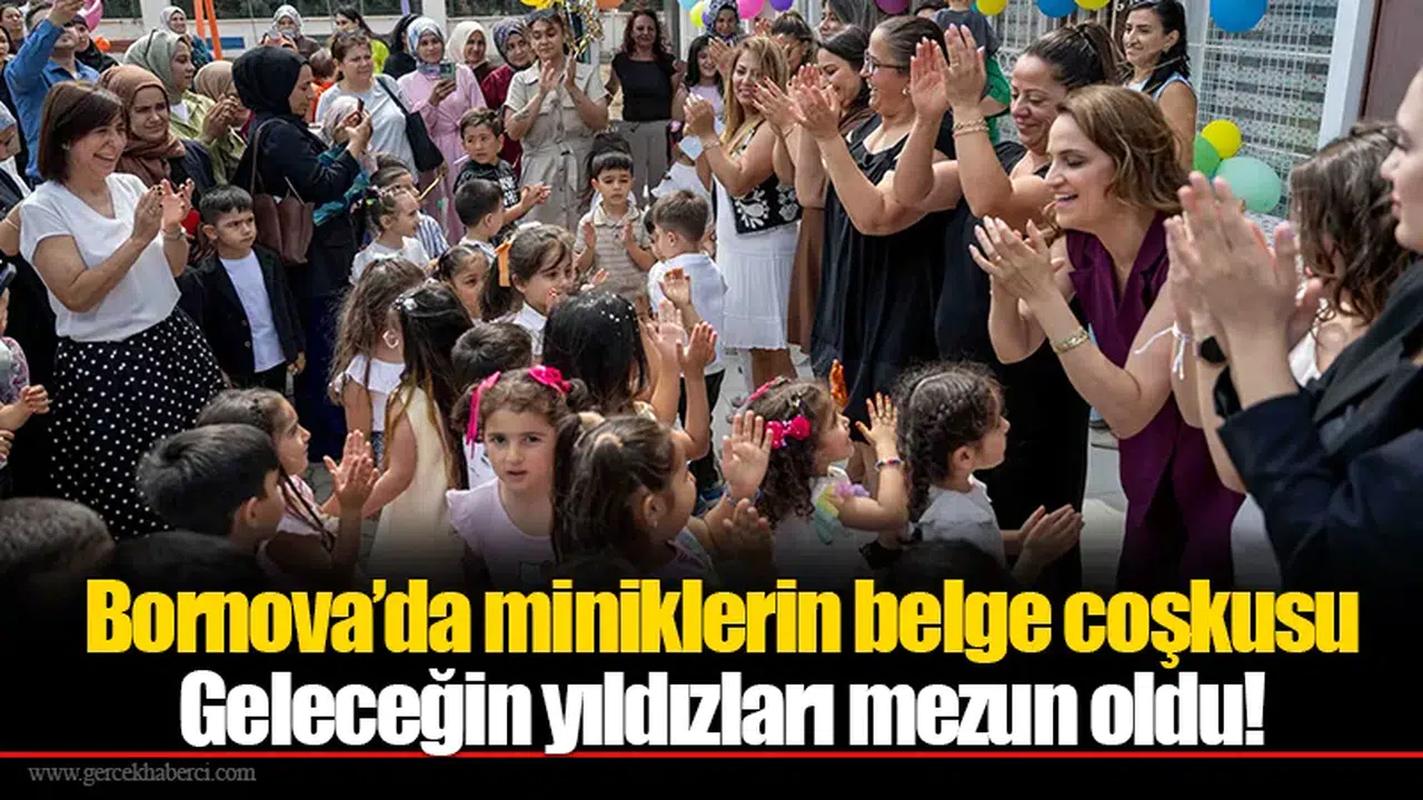 Bornova’da miniklerin belge coşkusu: Geleceğin yıldızları mezun oldu!