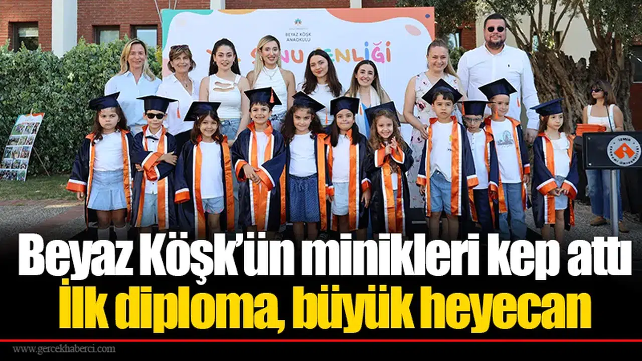 Beyaz Köşk’ün minikleri kep attı... İlk diploma, büyük heyecan