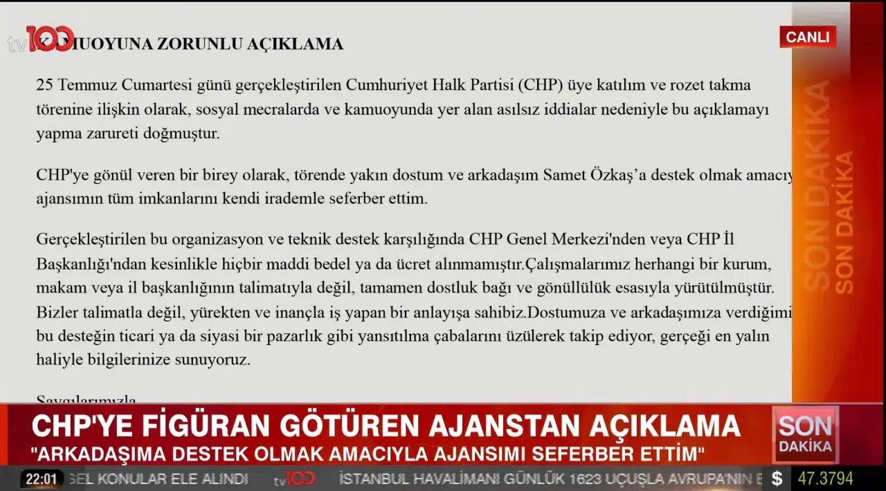 CHP Etkinliğinde 'Figüran' Tartışması: Cast Ajansından Açıklama Geldi