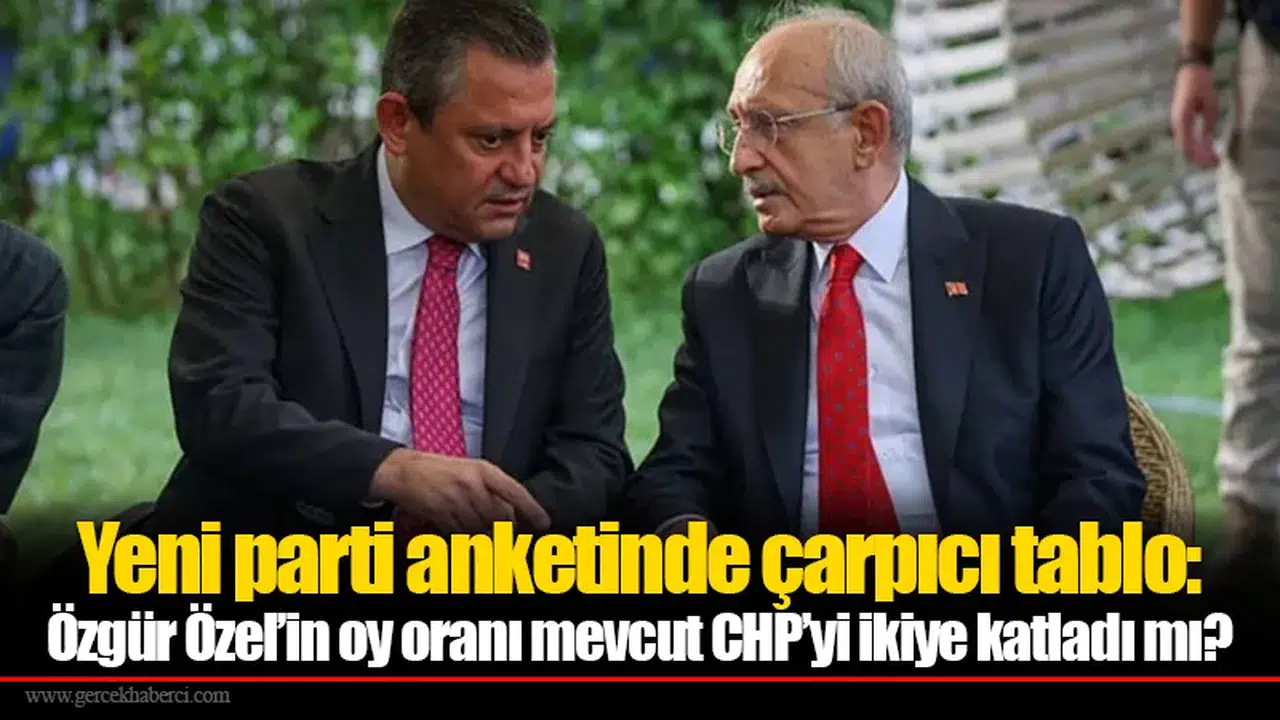 Yeni parti anketinde çarpıcı tablo: Özgür Özel’in oy oranı mevcut CHP’yi ikiye katladı mı?
