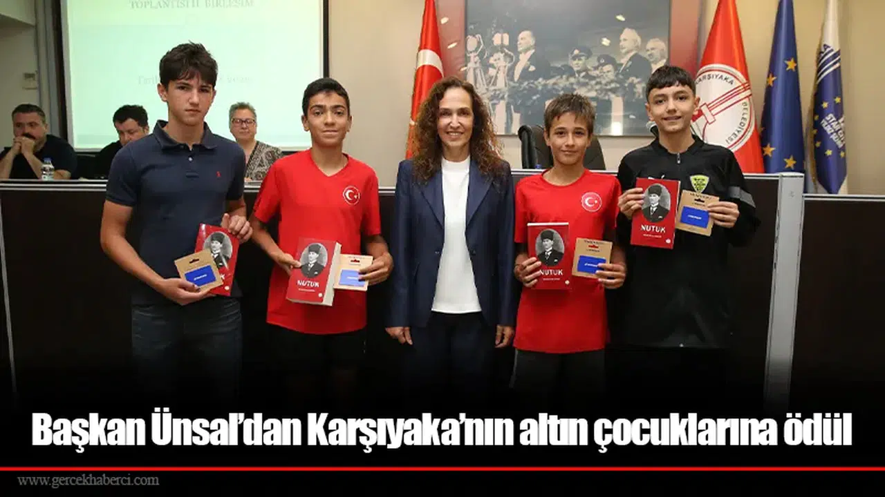 Başkan Ünsal’dan Karşıyaka’nın altın çocuklarına ödül
