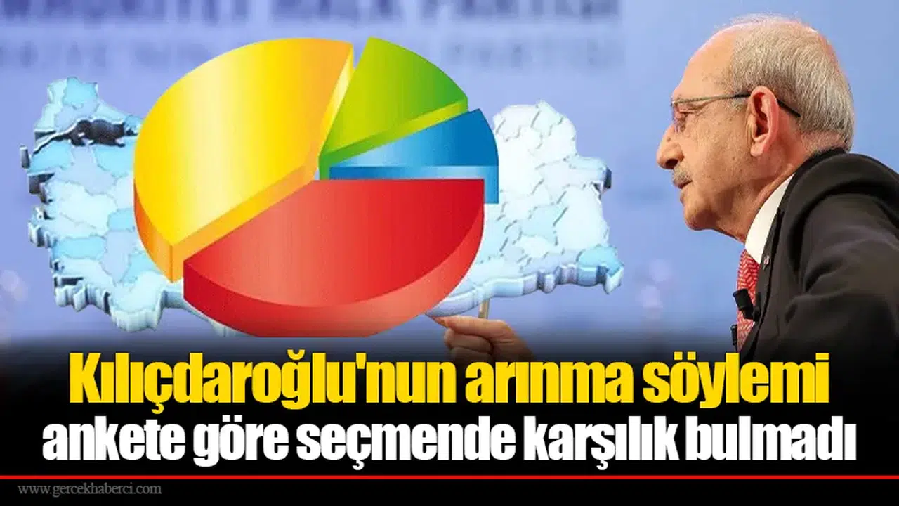 Kılıçdaroğlu'nun arınma söylemi ankete göre seçmende karşılık bulmadı