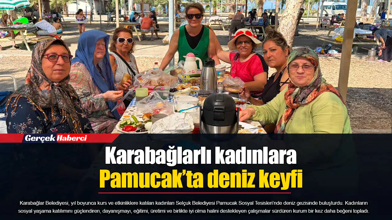 Karabağlarlı kadınlara Pamucak’ta deniz keyfi